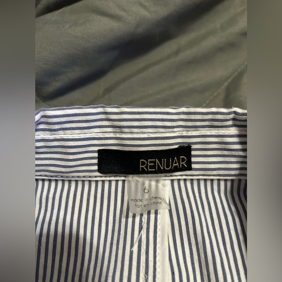 Blue and white pinstriped blazer jacket  by Renuar size 6 - Picture 4 of 7